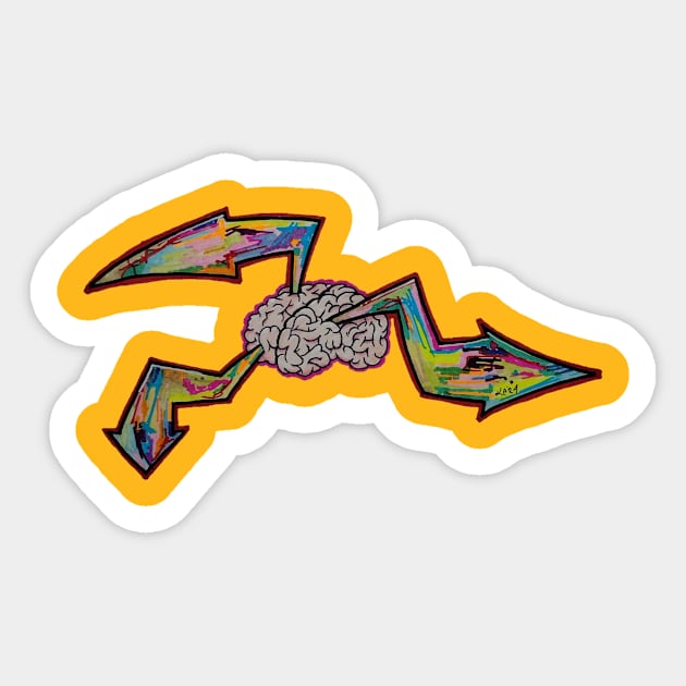 ADHD Brain Sticker by Sweet K